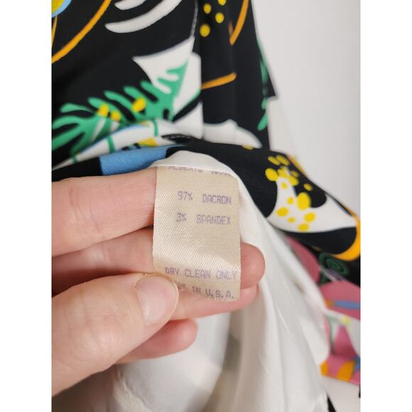 Vintage Cache Alberto Makali Blazer Floral Flowers Office Core 90s Blouse Top - Picture 7 of 7